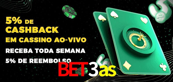 Promoções do cassino ao Vivo bet3as